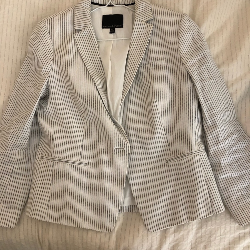 Banana Republic Striped Blazer SZ 10